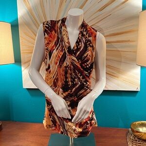 Premise wrap sleeveless top